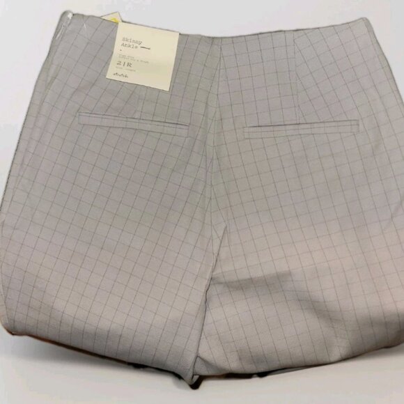 A New Day Grey Windowpane Pinstripe Slacks, Size 8 - Picture 2 of 5